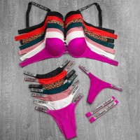 Push-up комплект Victoria's Secret чашка 85В, черный. Код: С56